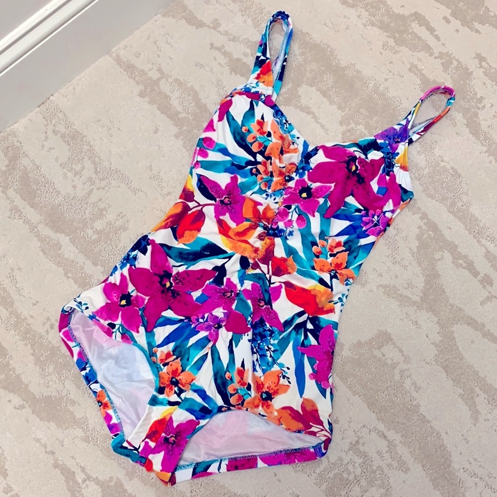 Hello tropics! tropical one piece swimsuit